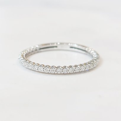 Ring 18K  White gold with Round Diamond