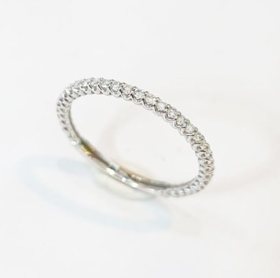 Ring 18K  White gold with Round Diamond
