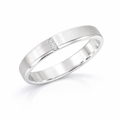 Ring 18K  White gold with Round Diamond