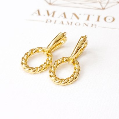 Earrings 18K  Yellow gold