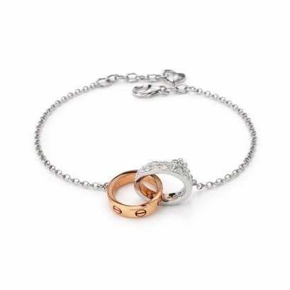 Bracelets 18K  white gold with Round Diamond