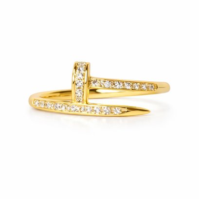 Ring 18K  Yellow gold with Round Diamond