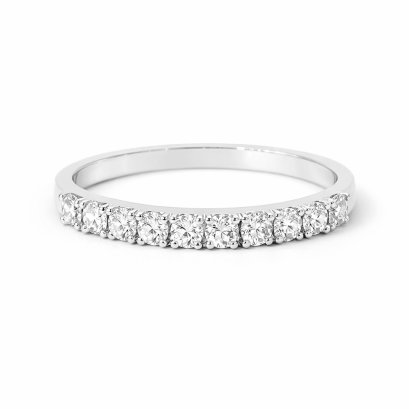 Ring 18K  White gold with Round Diamond