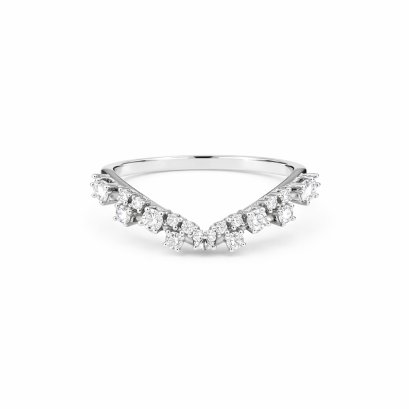 Ring 18K  White gold with Round Diamond