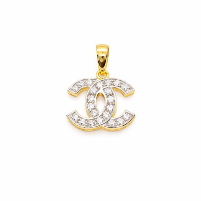 Pendants 18K  Yellow Gold with Round Diamond