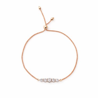 Bracelets 18K Rose Gold with Round Diamond