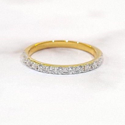 Ring 18K yellow gold with Round Diamond