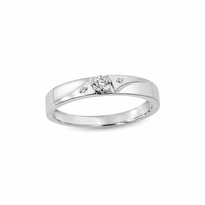 Ring 18K  White gold with Round Diamond