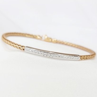 Bracelets 18K Rose Gold with Round Diamond