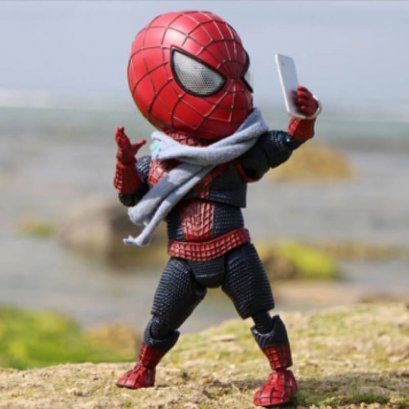 Spider-Man Egg Figure โมเดลสไปเดอร์แมนทรงหัวโตจัดท่าได้