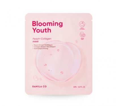 Banila Co Blooming Youth Peach-Collagen Mask 20ml *10pcs