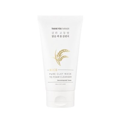 Thank You Farmer Rice Pure Clay Mask to Foam Cleanser 150ml