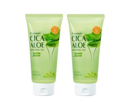 Missha Premium Cica Aloe Soothing Gel 300ml x2ea