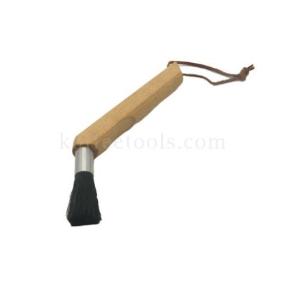 แปรงปัดผงกาแฟด้ามไม้ ปลายงอ แขวนเก็บได้