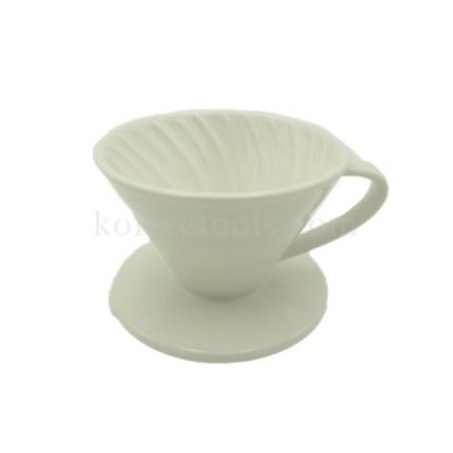 กรวยดริปกรองกาแฟเซรามิกสีขาว (1-2 cup)