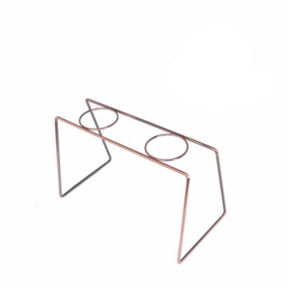 ฐานดริปกาแฟสีทองแดง 2 ถ้วย 