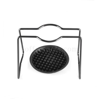ฐานรองดริปโครงเหล็กสีดำ+ฐานยางรองวงกลม 