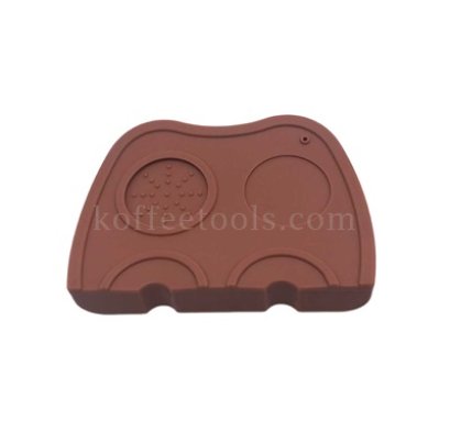 ยางรองแทมเปอร์เข้ามุม 2 ช่อง สีน้ำตาล