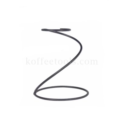 ฐานรองดริปกาแฟโครงเหล็กรูปสปริงสีดำ