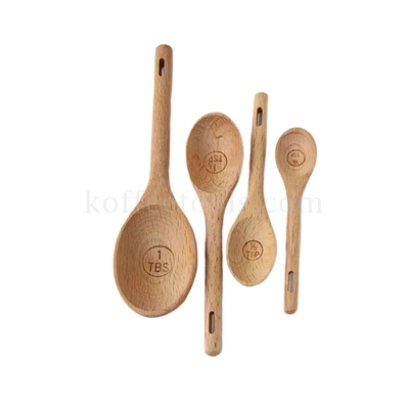 ชุดช้อนตวงไม้ 4 in 1