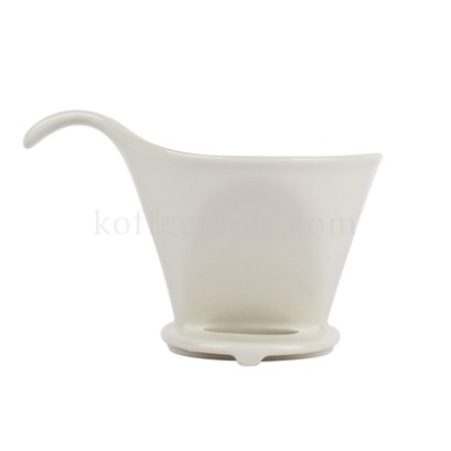 ดริปเปอร์เซรามิกสีขาวครีม ทรงกรวยตัด 102 (2-4 cups)