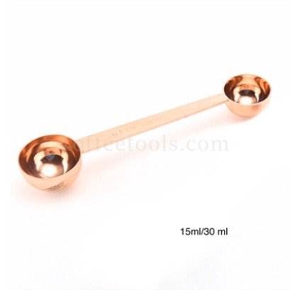 ช้อนตวง 2 หัว สี rose gold (15 ml  / 30 ml)