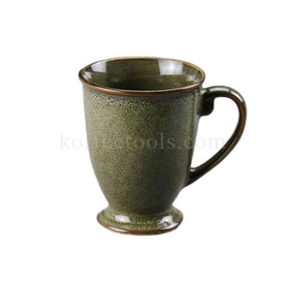 แก้วเซรามิก Retro  สีเขียว 400 ml