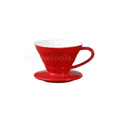 ดริปเปอร์เซรามิคสีแดง / ขาว (1-2 cup)