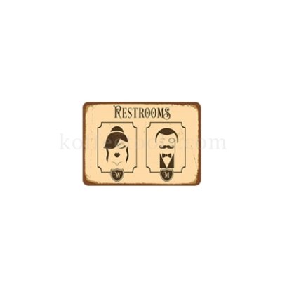 ป้ายสังกะสี RESTROOM