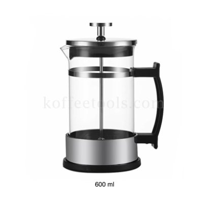 เครื่องชงกาแฟ French press 600 ml สีเงิน+ดำ
