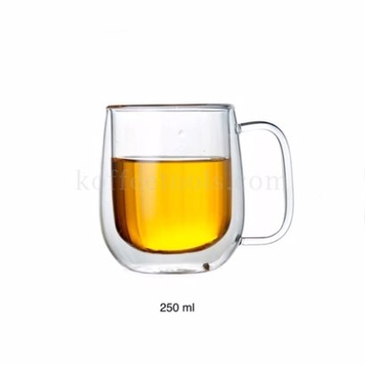 แก้วกาแฟใส 2 ชั้น ขนาด 270 ml (dw)