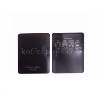 ซองฟอยล์ใส่เมล็ดกาแฟดริป สีดำ พิม Drip coffee (50 pcs /pack )