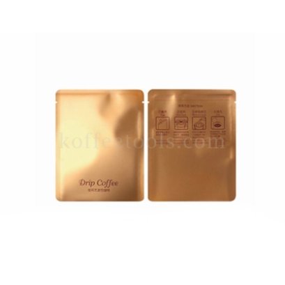 ซองฟอยล์ใส่เมล็ดกาแฟดริป สีทอง พิม Drip coffee (50 pcs /pack )