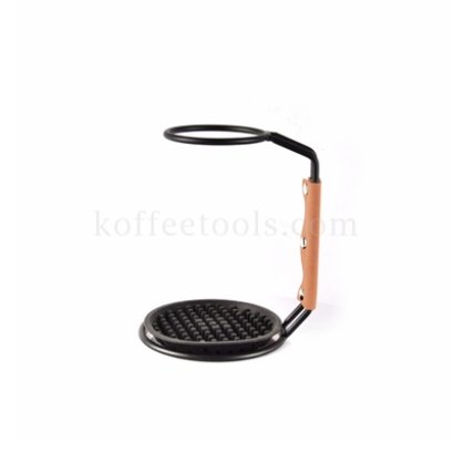 ฐานรองดริปโครงหล็กสีดำ มีหนังหุ้มแขน+ยางรอง