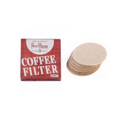 Coffee filter paper No.3 สีน้ำตาล (100 pcs/pack)