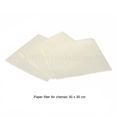 กระดาษกรองสำหรับ chemex สีขาว 30 x 30 cm (50 pcs/pack)