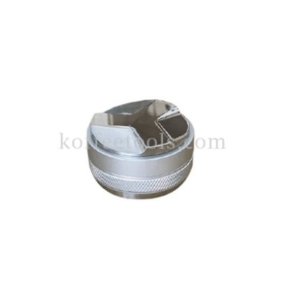 แทมเปอร์มาการอง 2 in 1 (ใบพัด 3 แฉก / หน้าเรียบ) ขนาด 58 mm สีเงิน