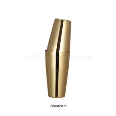Boston shaker 550/820 ml สีทอง