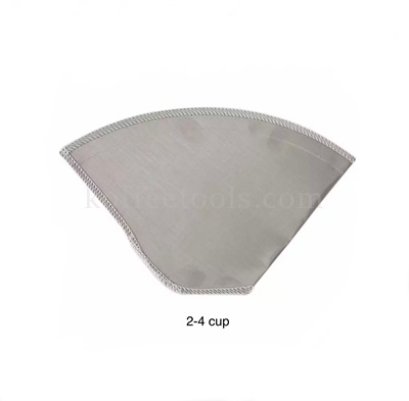 แผ่นกรองสแตนเลสกรวยตัด ขนาด 102 (2-4 cup)