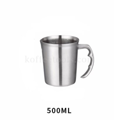 เหยือกตีฟองนมแสตนเลส304 มีสเกลด้านใน 500 ml