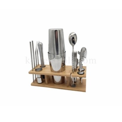 Full Set Boston shaker 750 ml พร้อมฐานวางไม้