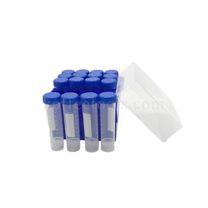 ชุดหลอดพลาสติกเก็บเมล็ดกาแฟขนาด 50 ml(18-20 g)(หลอด 16 หลอด+กล่อง) grade B