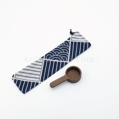 ช้อนไม้กลมตักกาแฟ 8 g +ถุงผ้า