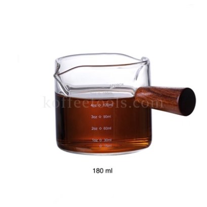 แก้วตวงทนความร้อนสูง 180 ml มีด้ามจับไม้