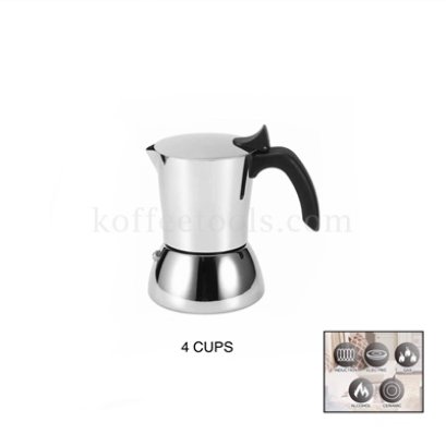 Moka pot สแตนเลส 4 cups (200 ml)