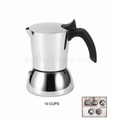 Mokapot สแตนเลส 10 cups (450 ml)