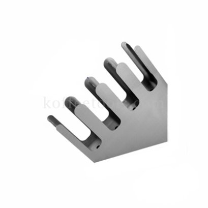 ชั้นวางแก้ว 4 ช่อง สแตนเลสสีเงิน ทรงเฉียง