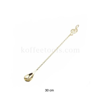 ช้อนบาร์ (Bar spoon Music) สแตนเลส 304 สีทอง 30 cm
