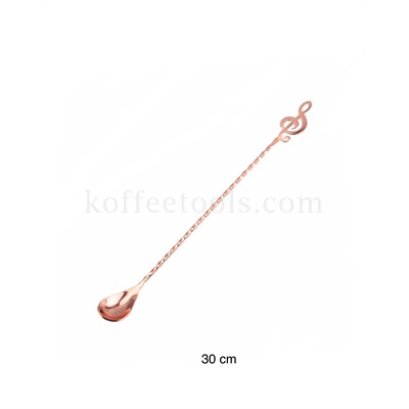 ช้อนบาร์ (Bar spoon Music) สแตนเลส 304 สี Rosegold 30 cm