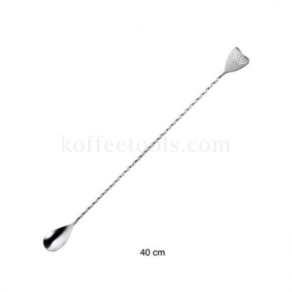 ช้อนบาร์ (Bar spoon Strainer ) สแตนเลส 304 สีเงิน 40 cm